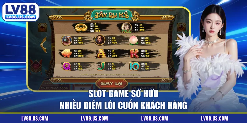 Slot game sở hữu nhiều điểm lôi cuốn khách hàng